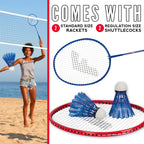 Franklin Sports 2 Player Badminton Replacement Set - 2 Badminton Racquets And 2 Shuttlecocks - Adults And Kids Backyard Game - R