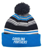 Outerstuff Nfl Youth Boys 8-20 Carolina Panthers Knitted Pom Hat, One Size Team Color