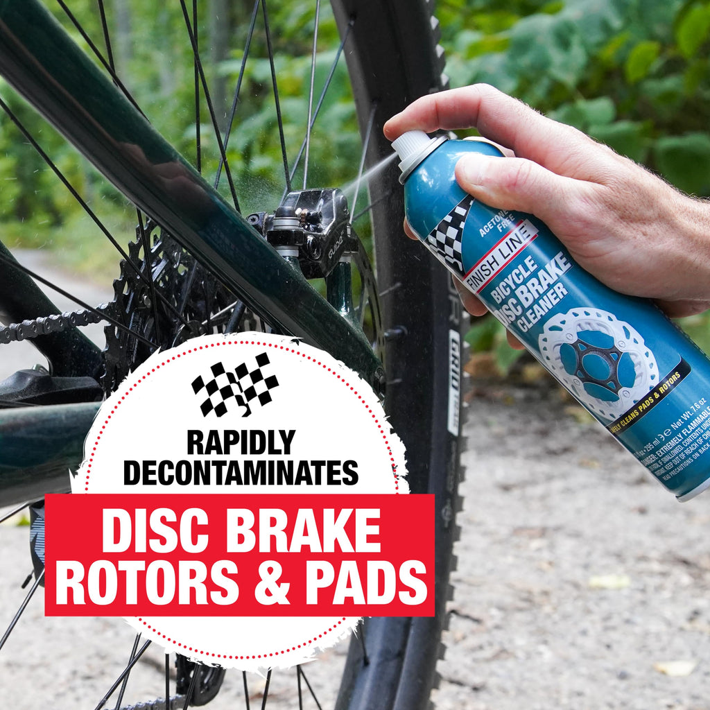Finish Line Bicycle Disc Brake Cleaner Aerosol, 10 Oz, Gray