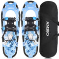 AMBIO Snowshoes for Men Women Youth, Light Weight Aluminum Snow Shoes with Carrying Tote Bag (Green, 21 )