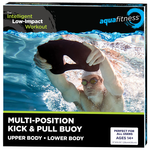 Aqua Fitness, 3-In-1 Combo Pull-Kick-Swim Kickboard, Eva Foam Swim Training Device, Adults