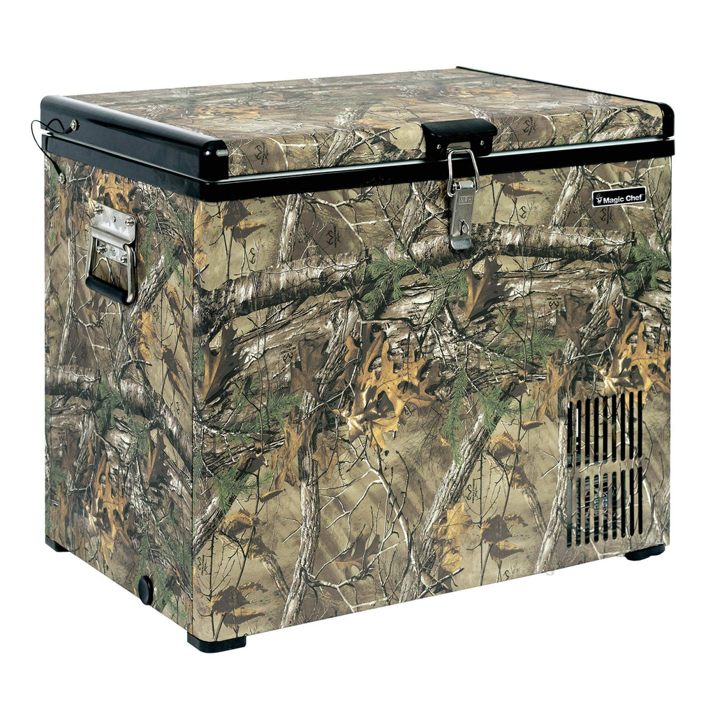 Magic Chef Mcl40Pfrt 1.4 Cubic Foot Mini Portable Freezer Fridge With Adjustable Temperature Control Thermostat, Realtree Xtra C