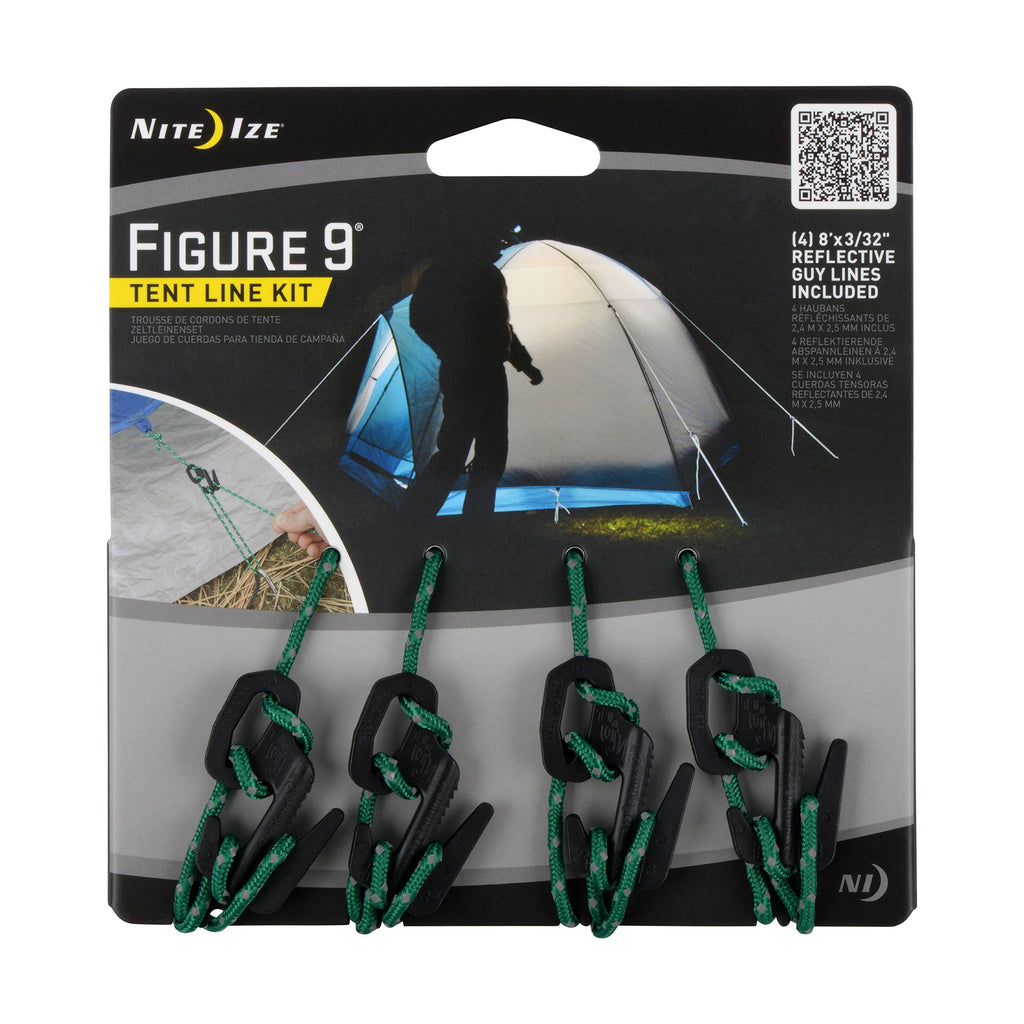 Nite Ize F9T4-03-01 Figure 9 Tent Line Kit, Black