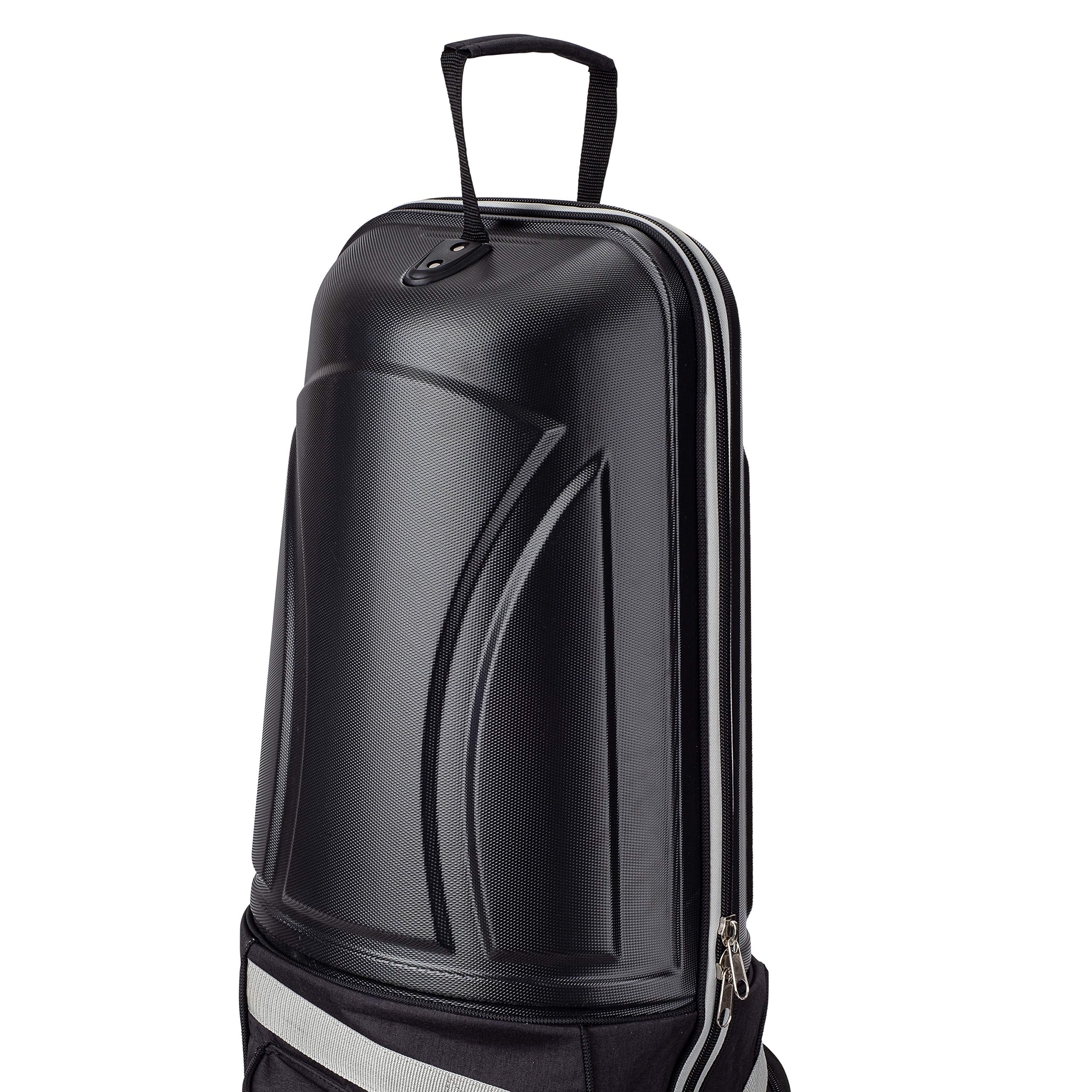 Founders Club Golf Travel Cover Luggage For Golf Clubs With Abs Hard Shell Top Travel Bag (Black)