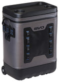 Evolution Outdoor Evo Leak Proof Rolling Cooler 25 Quart, 16X 12X 22In. Insulated Cooler Bag With Abs Molded Top, 8 Accessory Lo