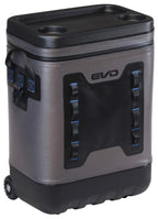 Evolution Outdoor Evo Leak Proof Rolling Cooler 25 Quart, 16X 12X 22In. Insulated Cooler Bag With Abs Molded Top, 8 Accessory Lo