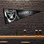 Rico Industries Nfl Football Las Vegas Raiders Primary 12'' X 30'' Felt Wall D  Cor Pennant - Great For Home/Bed Room/Man Cave D