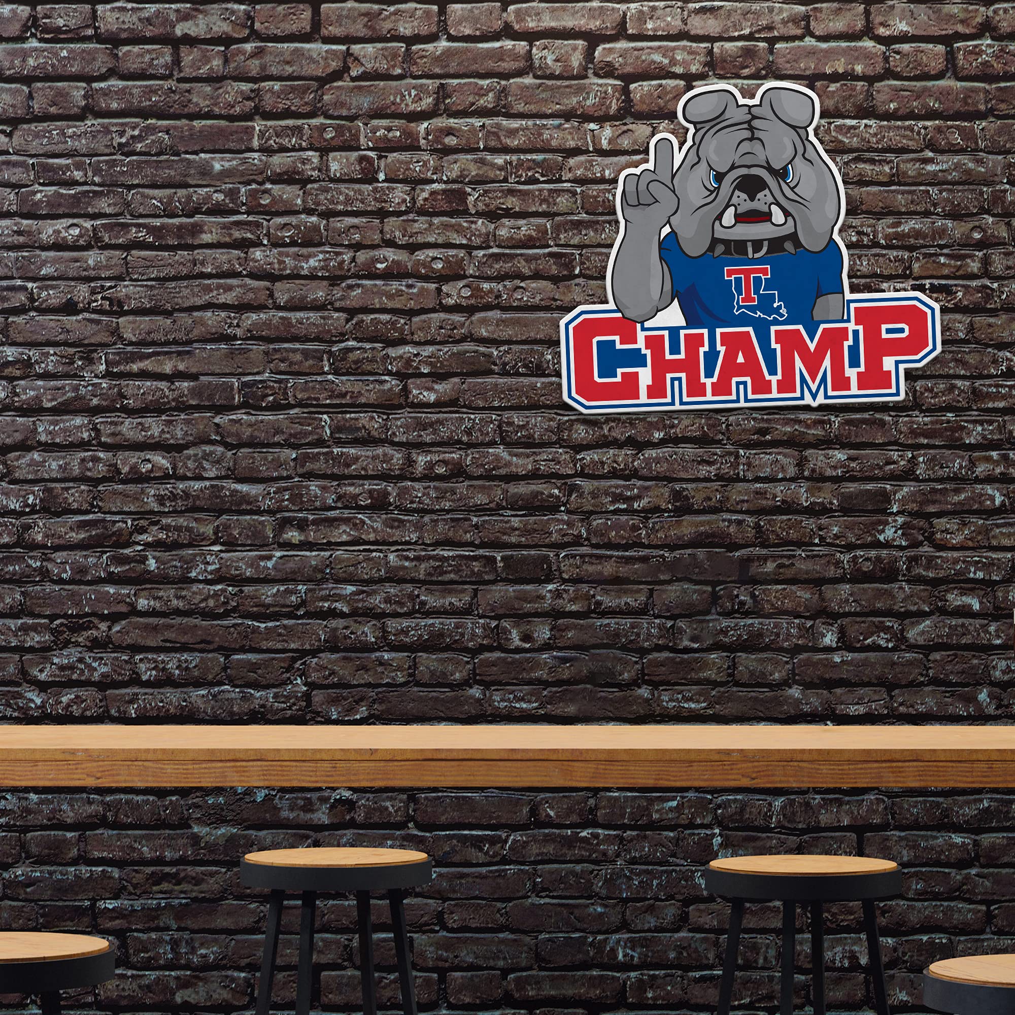 Rico Industries Ncaa Louisiana Tech Bulldogs Mascot Shape Cut Pennant - Home And Living Room D  Cor - Soft Felt Ez To Hang