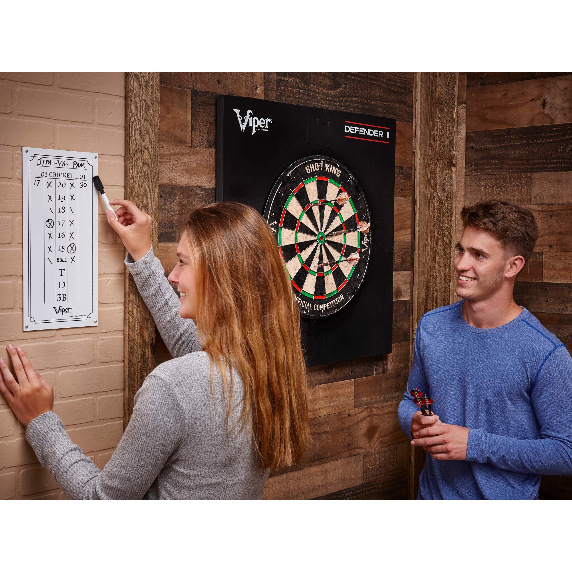 Viper Dry Erase Scoreboard, Cricket And 01 Dart Games, White, 15.375'' H X 7.875'' W