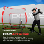 Powernet Corbin Carroll Baseball Softball Batting Tee | Hitting Drill Coaching Aid | Adjustable Height 27.5'' - 44'' | Portable