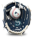 Franklin Sports Mlb Youth Teeball Glove + Foam Ball Set - Kids Seattle Mariners Baseball + Teeball Mitt And Ball - Perfect First