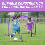 Gosports Team Tone 6 Ft X 4 Ft Portable Soccer Goal For Kids - Pop Up Net For Backyard - Purple