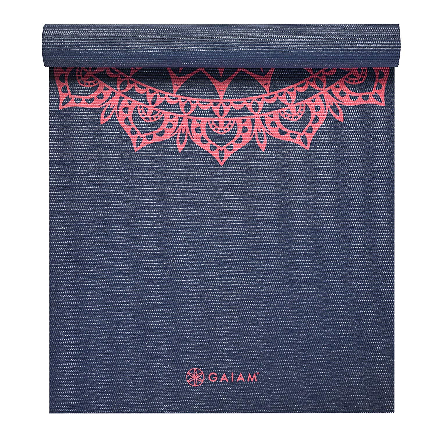Gaiam Yoga Mat Classic Print Non Slip Exercise & Fitness Mat For All Types Of Yoga, Pilates & Floor Workouts, Pink Marrakesh, 4M
