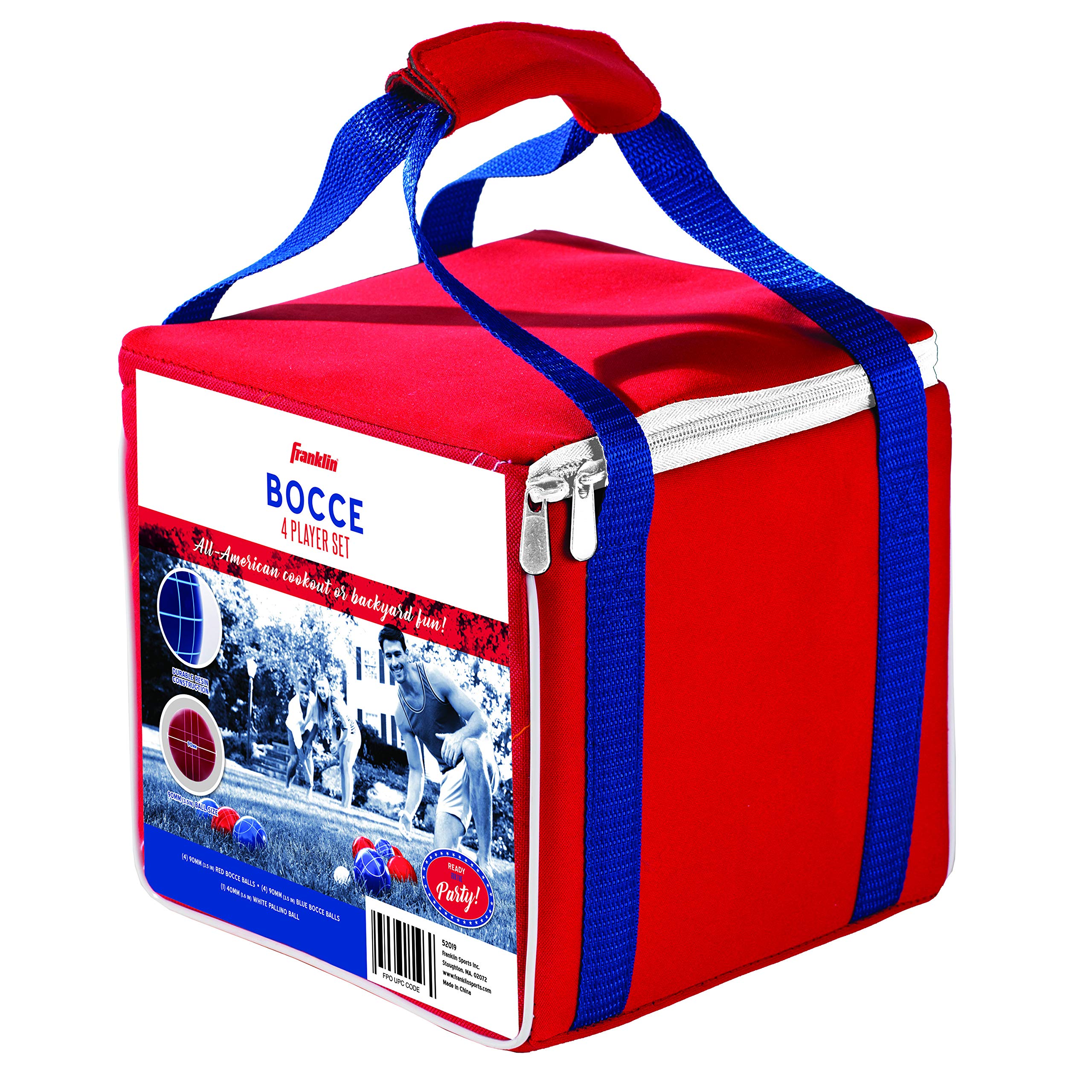 Franklin Sports Bocce Ball Set - 8 All Weather 90Mm Bocce Balls, 1 Pallino And Carrying Case - Beach, Backyard Lawn Or Outdoor P
