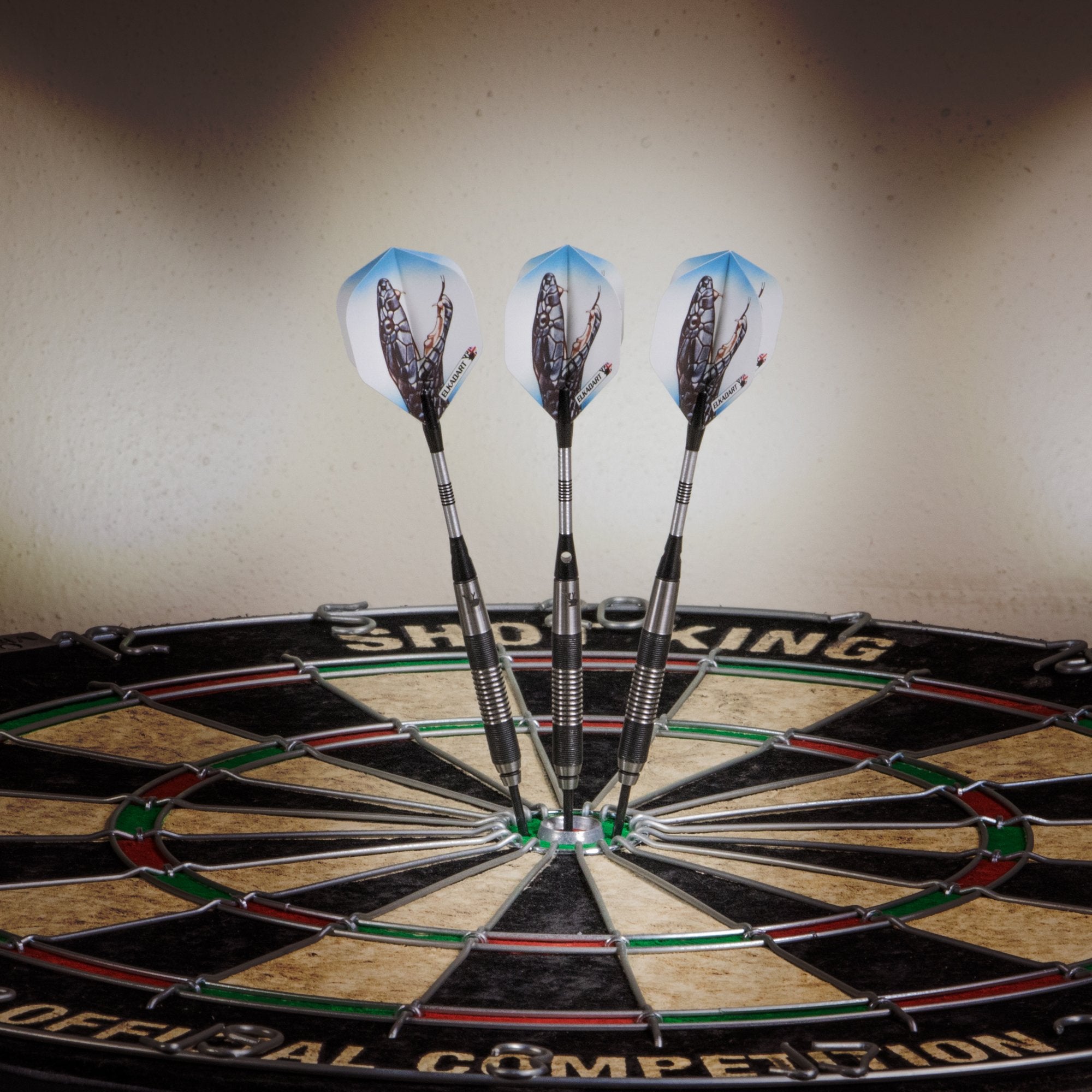 Elkadart Black Mamba 80% Tungsten Steel Tip Darts With Storage/Travel Case, 20 Grams