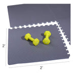 Fitvids Puzzle Exercise Mat With Eva Foam Interlocking Tiles For Mma, Exercise, Gymnastics And Home Gym Protective Flooring, 1/2