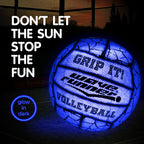 Wave Runner Glow In The Dark Led Light Junior Football, Waterproof Double Laced Football For Night Sports And Games Waterproof B