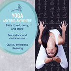 Newme Fitness Yoga Mat For Women And Men - Large, 5Mm Thick, 68 Inch Long, Non Slip Exercise Mats W/ 70 Printed Yoga Poses For P