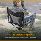 Arrowhead Outdoor 2-Pack 360 Swivel Hunting Chair Stool Seat, Perfect For Blinds, No Sink Feet, Supports Up To 450Lbs, Carrying
