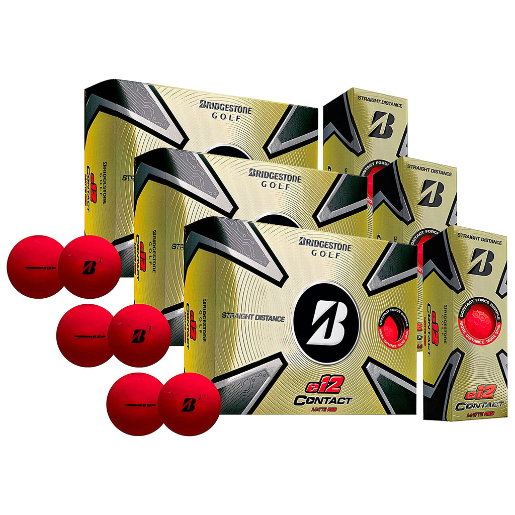 Playbetter Bridgestone E12 Contact Golf Balls  Multi-Packs  Flexativ Cover Technology & Contact Force Dimple  46% More Surface C