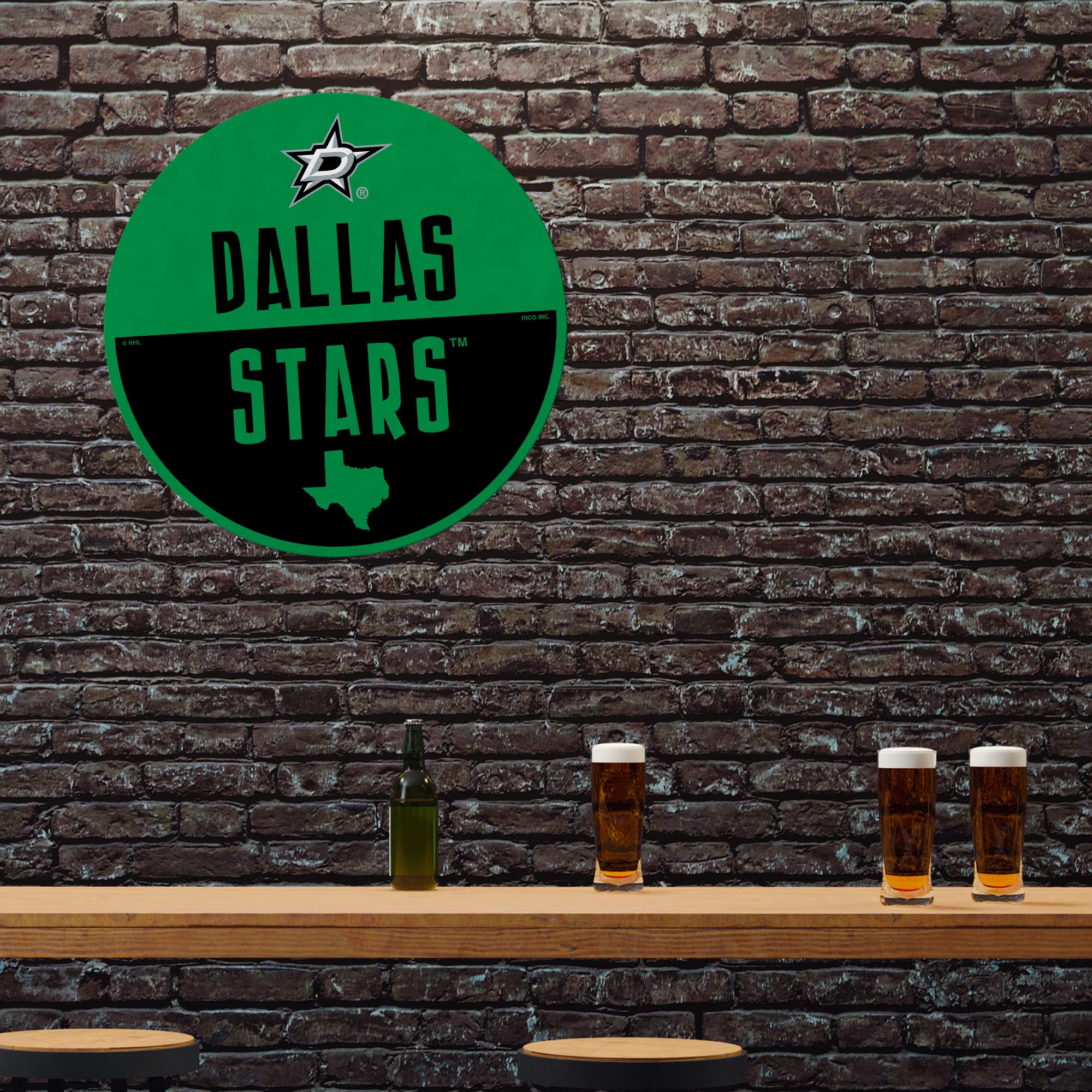 Rico Industries Nhl Hockey Dallas Stars Classic Shape Cut Pennant - Home And Living Room D  Cor - Soft Felt Ez To Hang