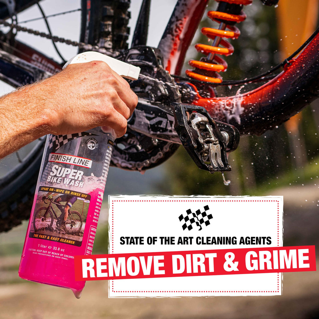 Finish Line Super Bike Wash Bicycle Cleaner, 1 Liter (338-Ounce) Spray Bottle