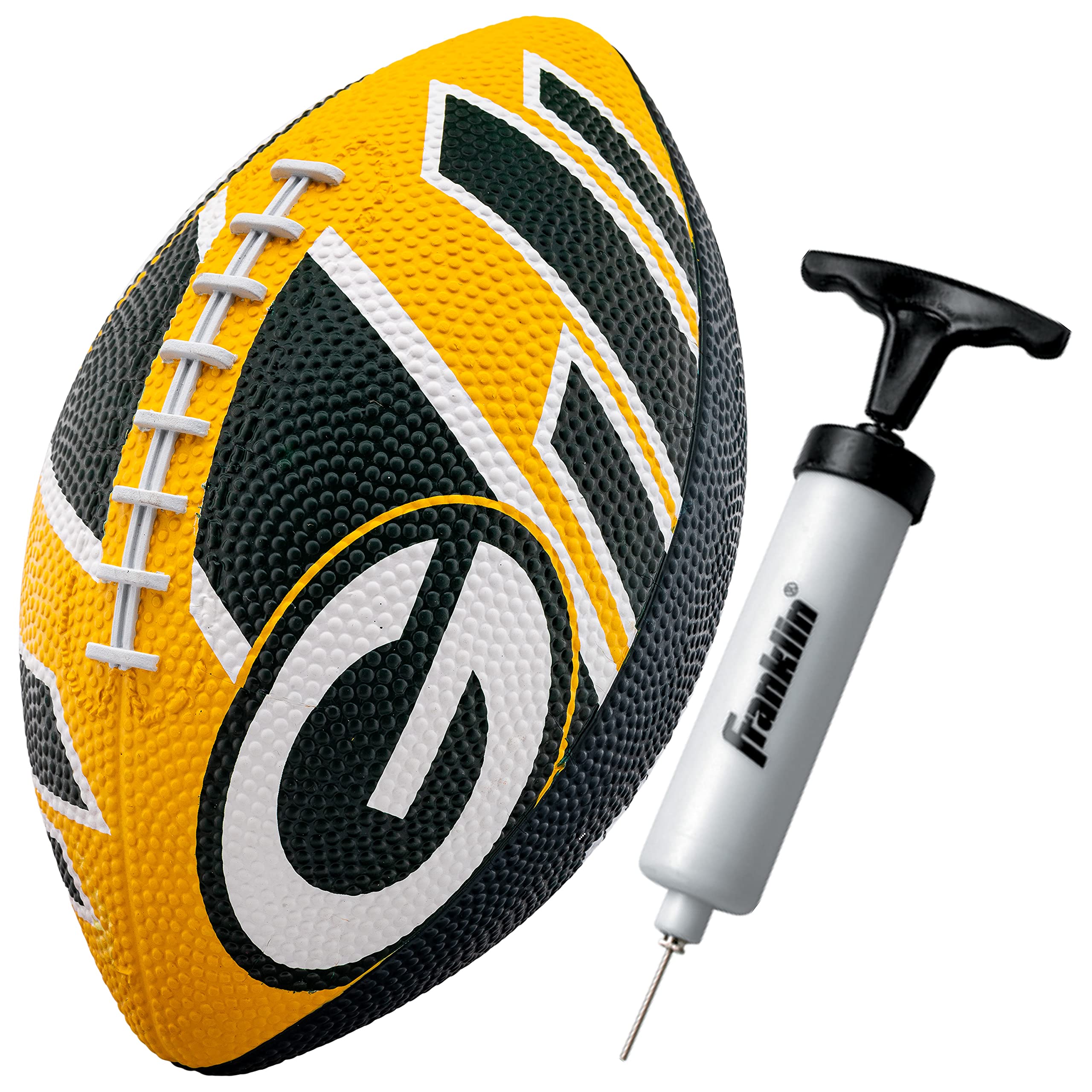 Franklin Sports NFL Green Bay Packers Football - Youth Football - Mini 8.5 Rubber Ball - Perfect for Kids - Team Logos and Color