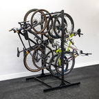 Storeyourboard Freestanding 8 Bike Storage Rack, 2-Sided Bicycle Organizer, Indoor Garage Floor Stand, Holds Mtb, Road, Kids, &