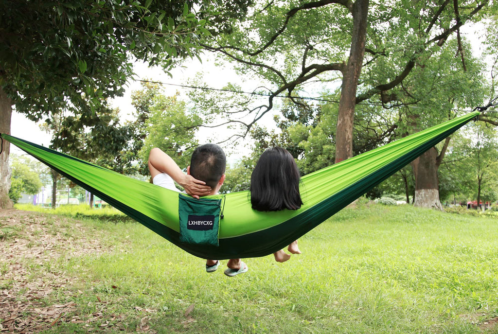Camping Hammock Double & Single Portable Hammocks Ultralight Nylon Parachute Hammocks With 2 Tree Straps For Backpacking, Travel