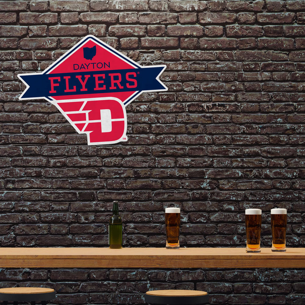 Rico Industries Ncaa Dayton Flyers Diamond Shape Cut Pennant - Home And Living Room D  Cor - Soft Felt Ez To Hang