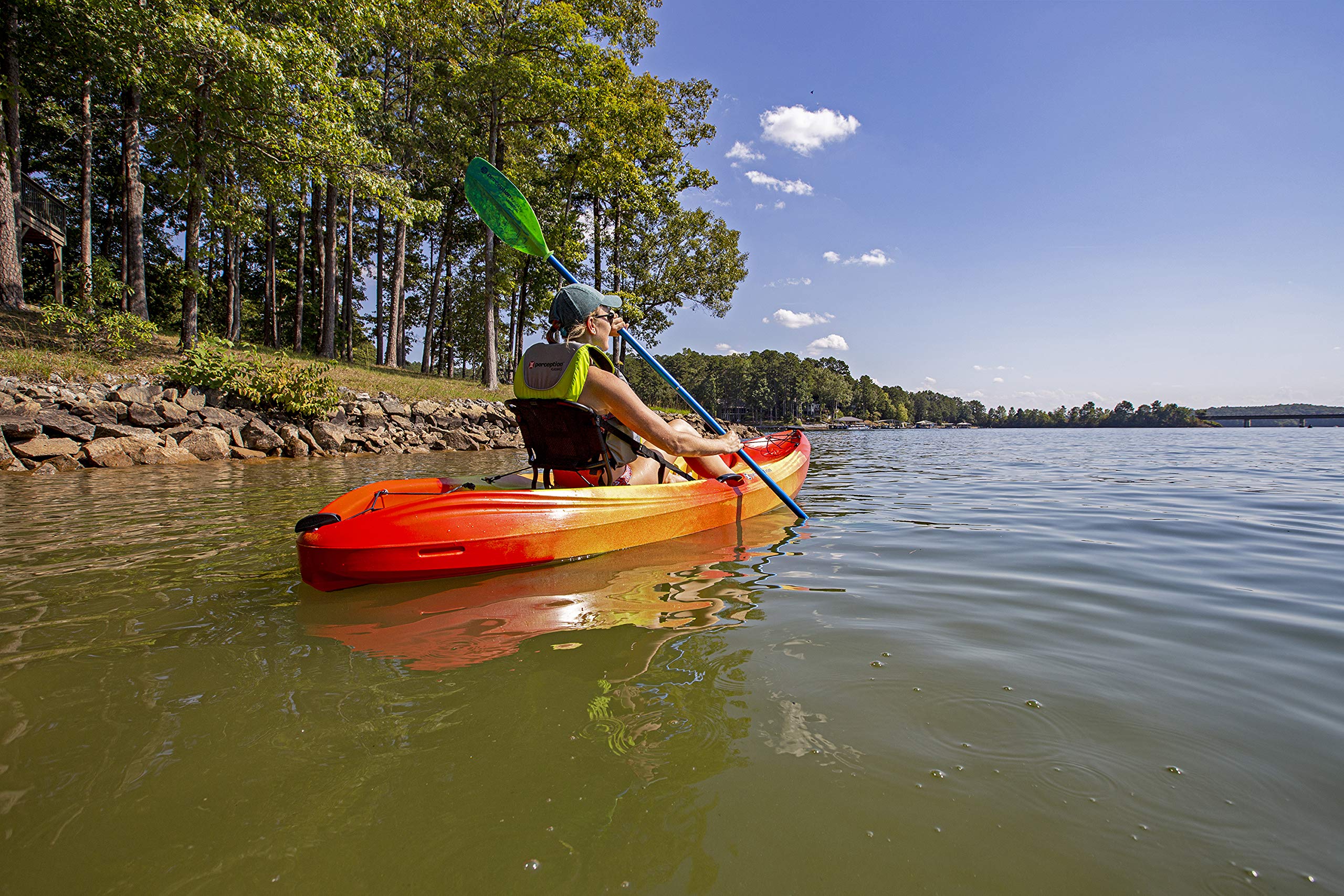 Perception Kayaks Tribe 9.5  Sit On Top Kayak For All-Around Fun  Large Rear Storage With Tie Downs  9 5''