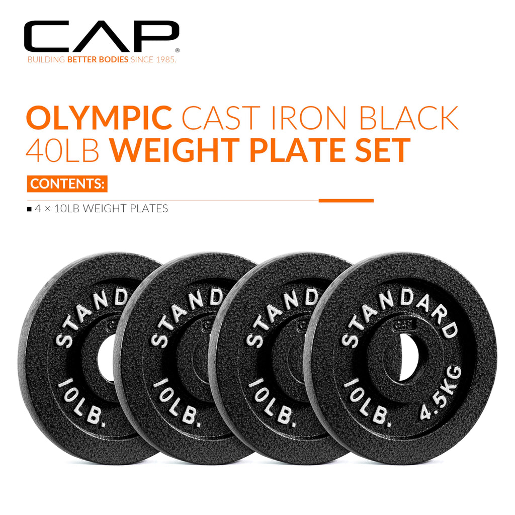 CAP Barbell 2-Inch Olympic Grip Plate, 10-Pounds