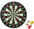 Accudart 2-In-1 Starlite Quality-Bound Paper Dartboard Game Set With Six Included Brass Darts , Black