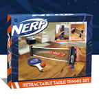 Nerf 7-Piece Retractable Tabletop Tennis Game Set, Play Almost Anywhere With Expandable Net, 2 Paddles And 3 Balls, Includes Con