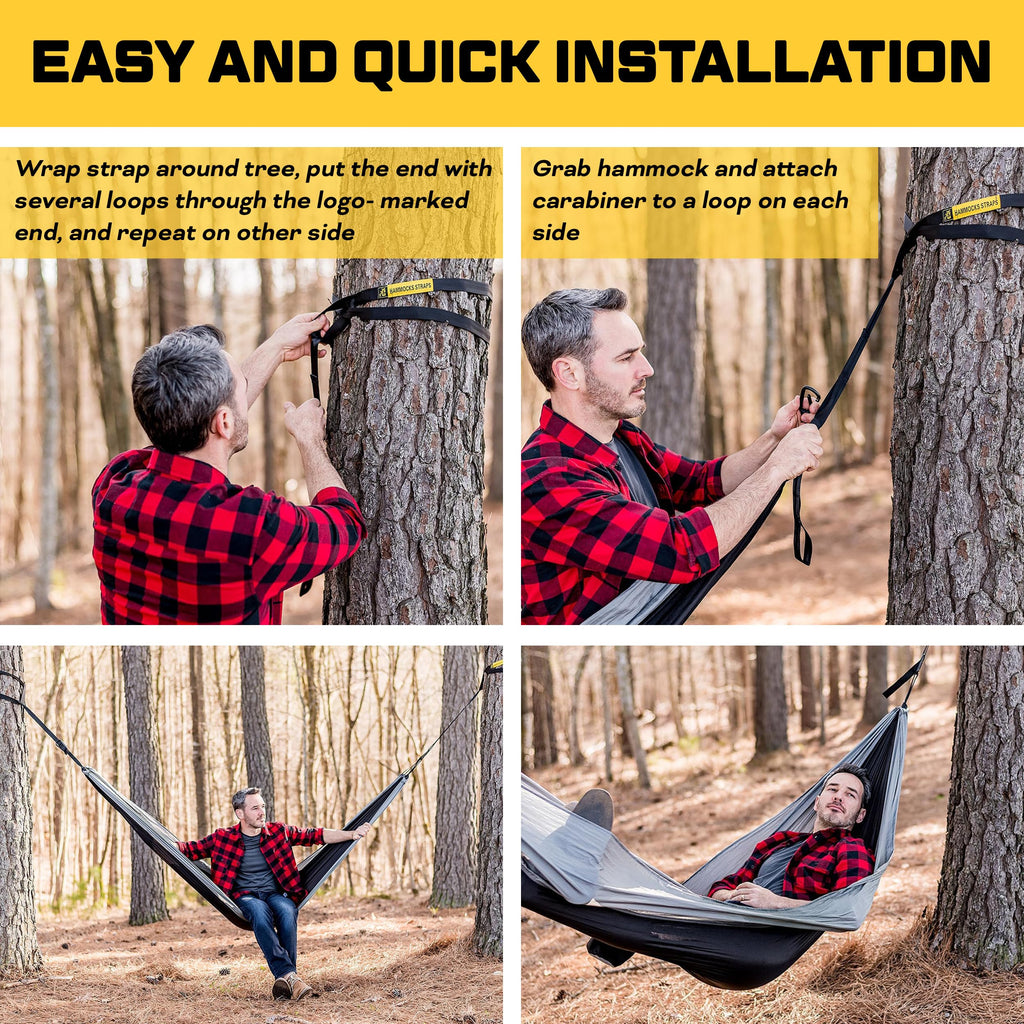 Elk Single Hammock With Tree Straps For Outdoor Camping, Hiking, Backpacking And Travel - Compact, Portable And Lightweight Para