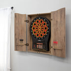 Dmi Sports Tan Cricketpro Dartboard Cabinet  Designed For Arachnid 15.5Cricketpro 900, 800, 750, 650 Electronic Dartboards  Does