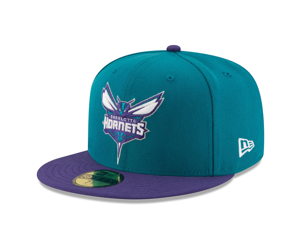 Nba Charlotte Hornets Men'S 2-Tone 59Fifty Fitted Cap , Teal , 7 3/8