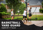 Silverback Basketball Yard Guard Defensive Net System Rebounder With Foldable Net And Arms Into Pole , White/Black, Large