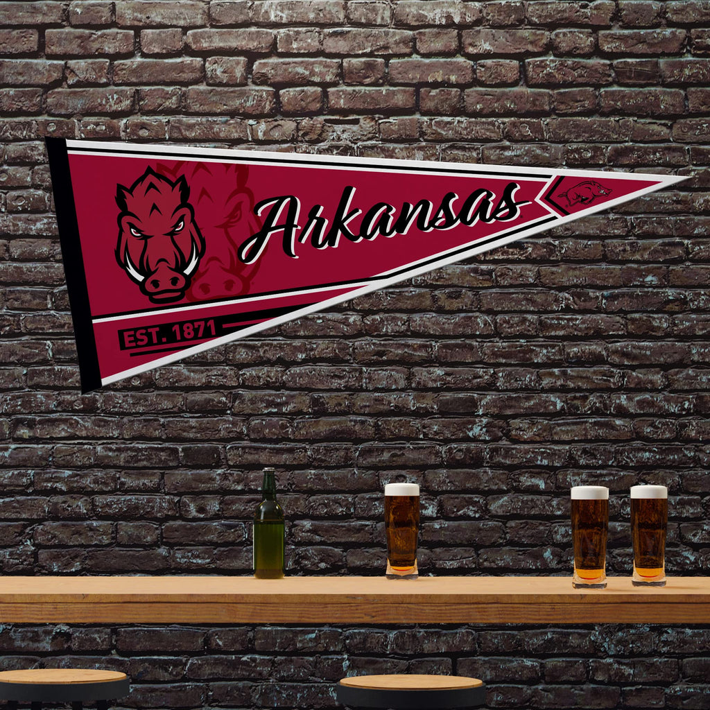 Rico Industries Ncaa Arkansas Razorbacks Classic 12'' X 30'' Felt Wall D  Cor Pennant - Great For Home/Bed Room/Man Cave D  Cor