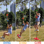 Xinlinke Tree Climbing Rope And Kids Disc Swing Seat Set Outdoor Backyard Playground Accessories