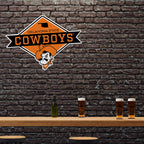 Rico Industries Ncaa Oklahoma State Cowboys Diamond Shape Cut Pennant - Home And Living Room D  Cor - Soft Felt Ez To Hang 20.5