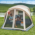 Tents For Camping 10 Person Camping Tent With Screen Porch, Weatherproof Large Cabin Tent With Rainfly And Carry Bag, Family Ten
