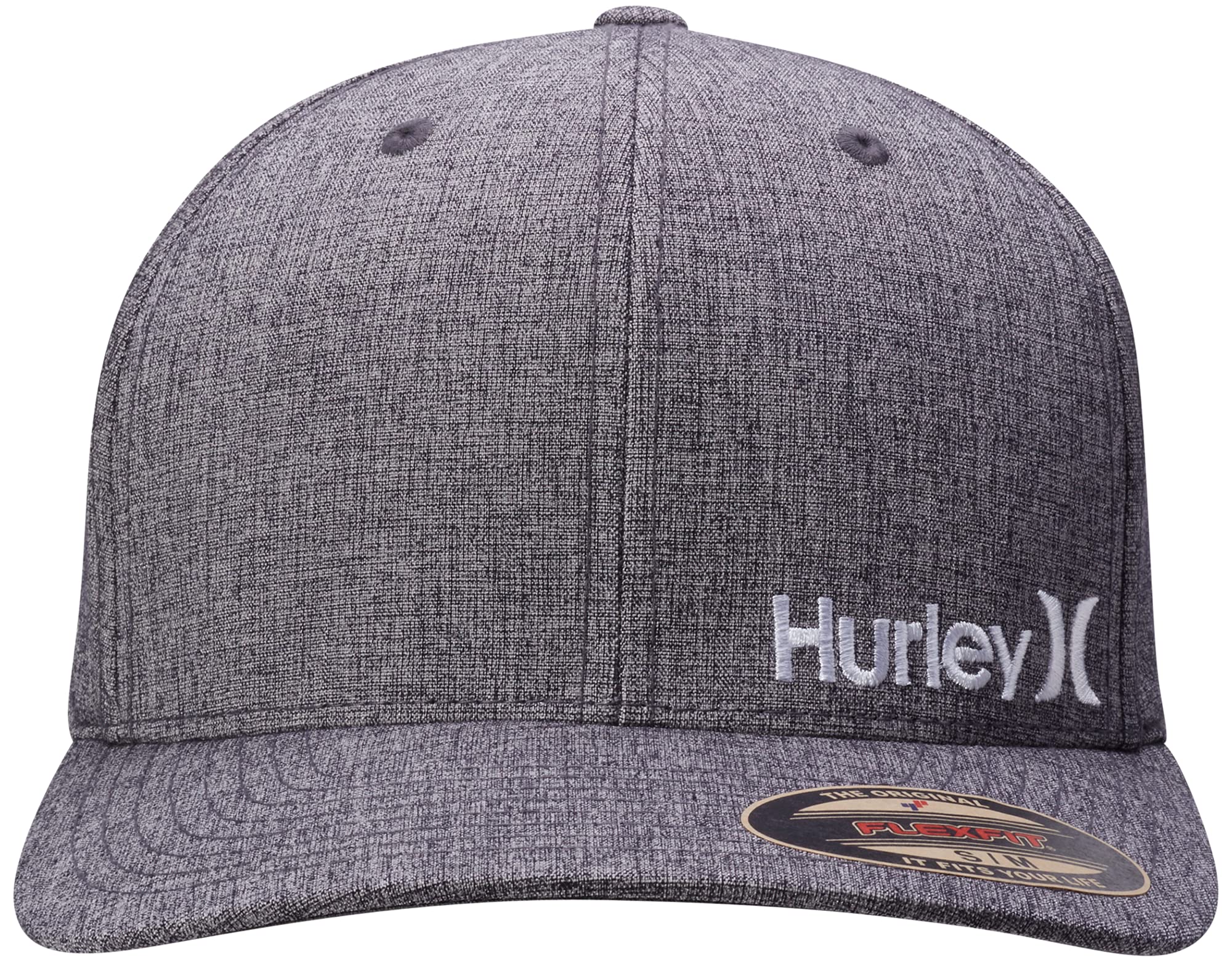 Hurley Mens Baseball Cap - Corp Stretch Fitted Hat, Size Large-X-Large, Light Grey