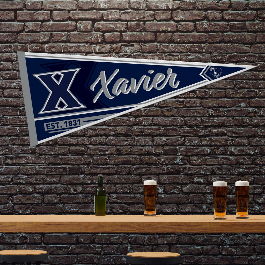 Rico Industries Ncaa Xavier Musketeers Classic 12'' X 30'' Felt Wall D  Cor Pennant - Great For Home/Bed Room/Man Cave D  Cor