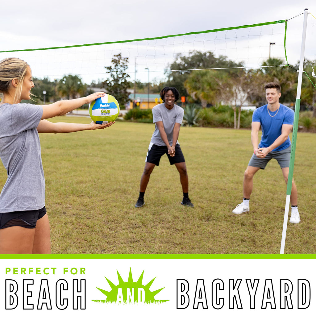 Franklin Sports Volleyball Set - Beach And Backyard Volleyball Net Set - Portable Volleyball Net And Ball Set With Poles And Gro