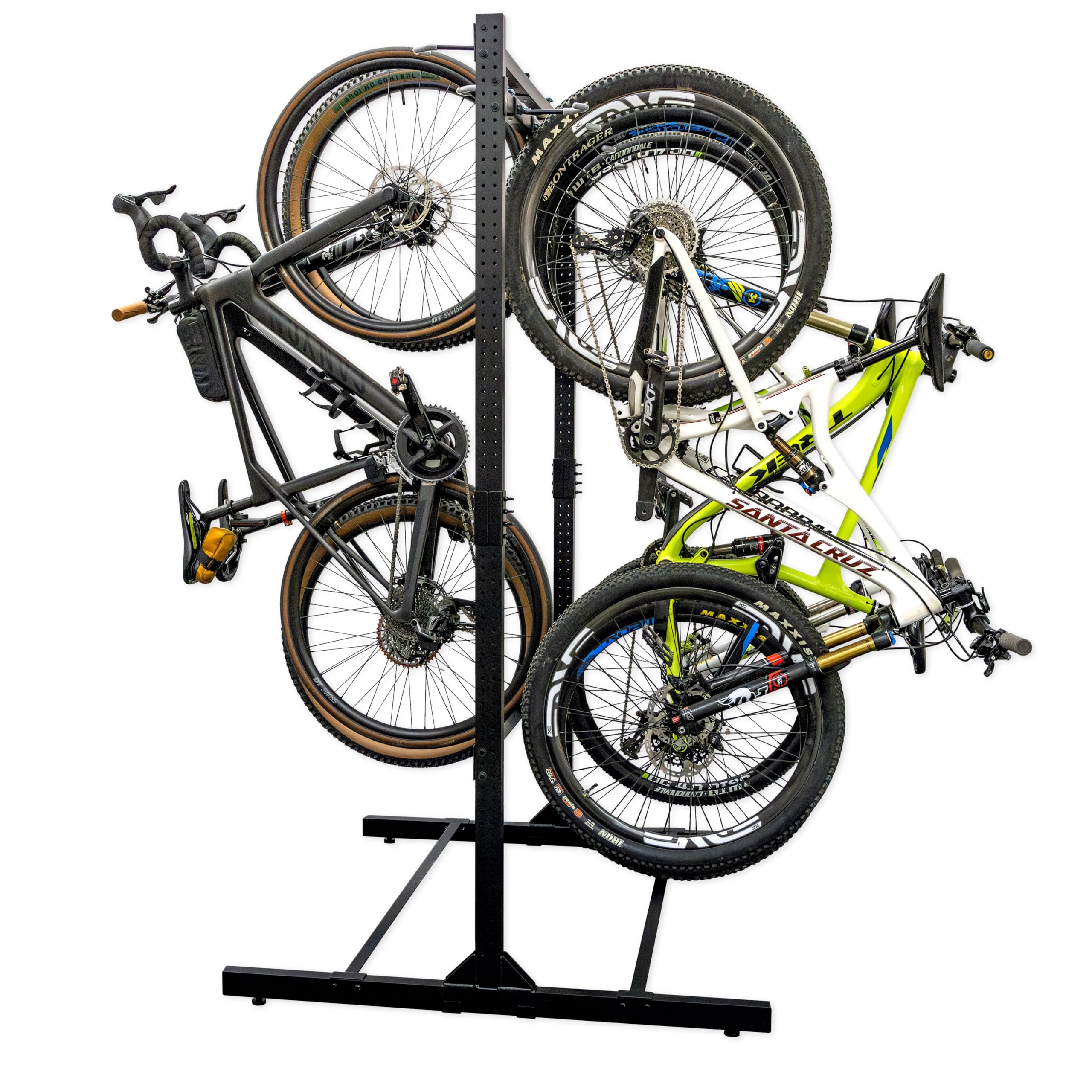 Storeyourboard Freestanding 8 Bike Storage Rack, 2-Sided Bicycle Organizer, Indoor Garage Floor Stand, Holds Mtb, Road, Kids, &