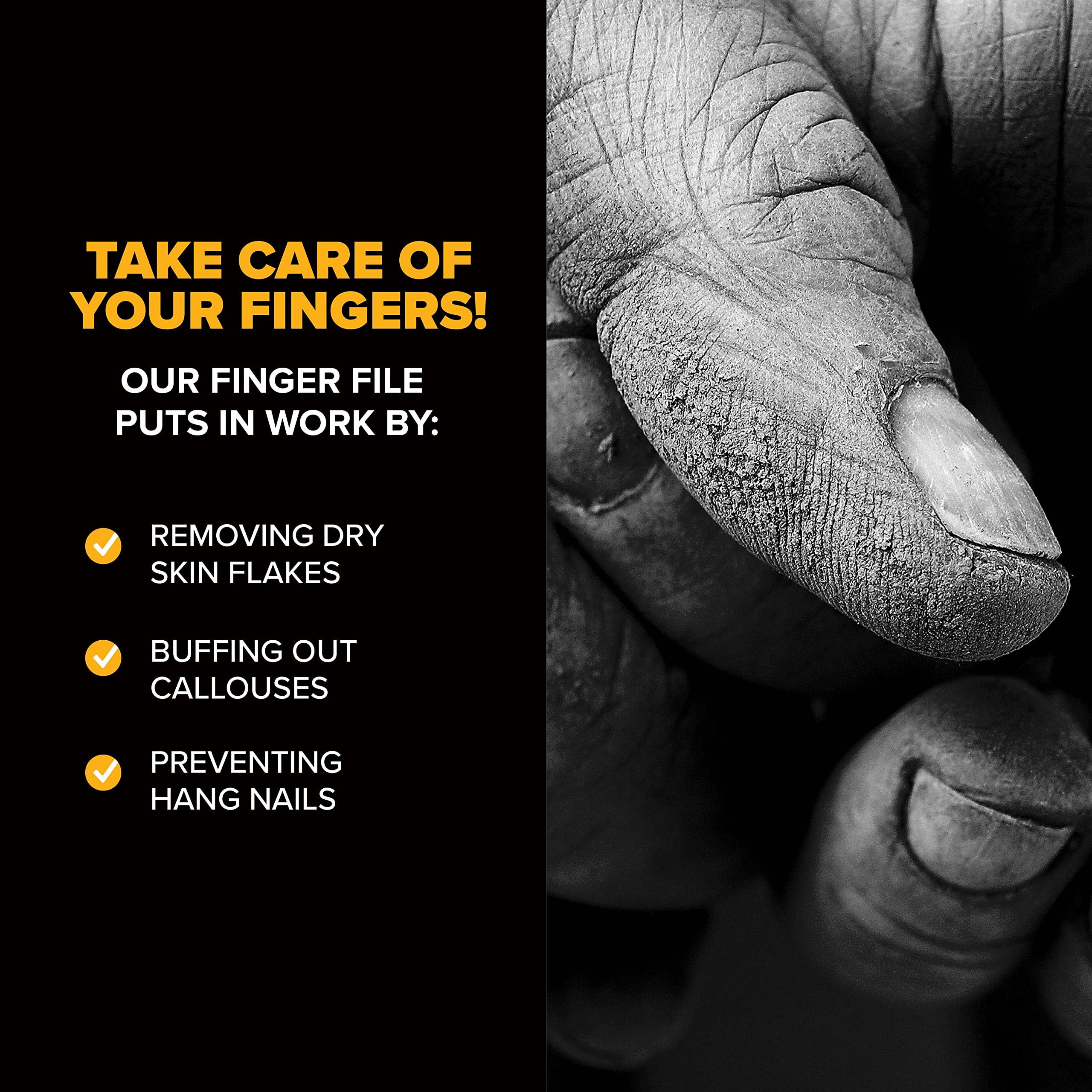 Climbskin Double Sided Hand & Finger File - Pocket Sized For Travel - For Flappers, Rips, Cracks - Strong Smooth Hands - Great F