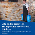SPARTA San Jamar Saf-T-Ice Plastic Ice-Tote, 6 Gallons, Blue