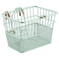 Retrospec Apollo Detachable Front Bike Basket Steel Half-Mesh with Integrated Detachable Hooks and Built-in Handle, Easy Assembl