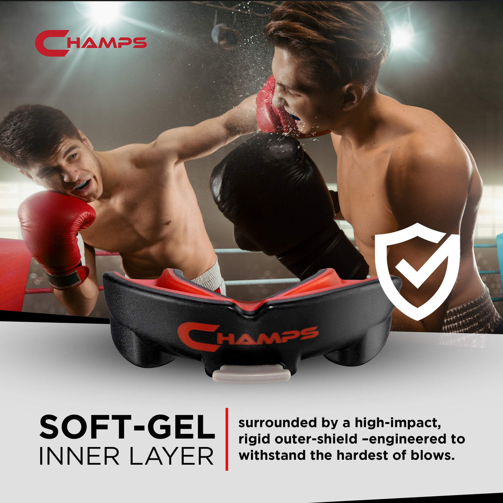 Champs Breathable Mouthguard For Boxing, Jiu Jitsu, Mma, Muay Thai, Sports, And Wrestling. Easy Fit Boxing Mouthguard Super Toug